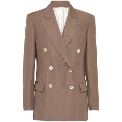 BRUNELLO CUCINELLI BROWN JACKETS