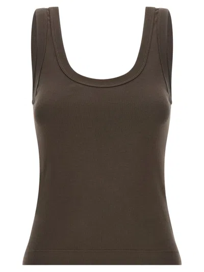 Brunello Cucinelli Brown Knitted Round Neck Top