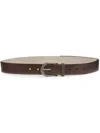 Brunello Cucinelli Brown Leather Belt In Brown