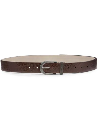 Brunello Cucinelli Brown Leather Belt
