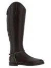 Brunello Cucinelli Brown Leather Boots In Brown
