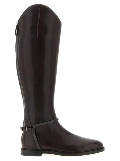 Brunello Cucinelli Brown Leather Boots
