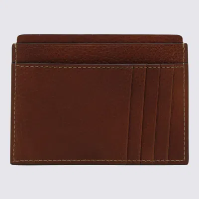 Brunello Cucinelli Brown Leather Cardholder
