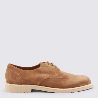 Brunello Cucinelli Brown Leather Lace Up Shoes