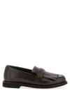 Brunello Cucinelli Leather Loafers Featuring Fringe Detail In Brown