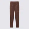 Brunello Cucinelli Brown Leather Pant