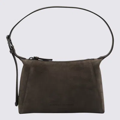 Brunello Cucinelli Brown Leather Shoulder Bag In Taiga