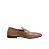 Brunello Cucinelli Brown Leather Loafer Dress Formal Shoes In Brown
