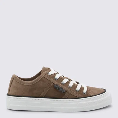 Brunello Cucinelli Brown Leather Sneakers