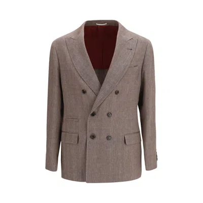 Brunello Cucinelli Brown Linen Blazer