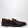 Brunello Cucinelli Mens Dark Brown Horsebit-embellished Leather Loafers Eur 44 / 10 Uk In Brown