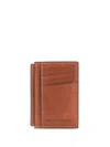Brunello Cucinelli Logo Stamp Cardholder In Brown