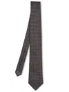 Brunello Cucinelli Brown Micro Pattern Tie In Brown