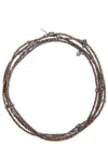 Brunello Cucinelli Strand Bracelet With Metallic Finish And Beaded Detailing In Brown