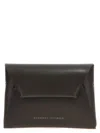 Brunello Cucinelli Clutch Bag Leather Chain Strap In Brown