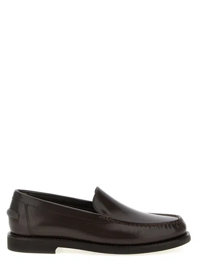 BRUNELLO CUCINELLI BROWN MONILE LOAFERS