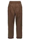 Brunello Cucinelli Brown Monile Pants In Brown