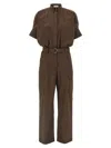Brunello Cucinelli Waist Belt Cargo Chest Short Sleeve Dress