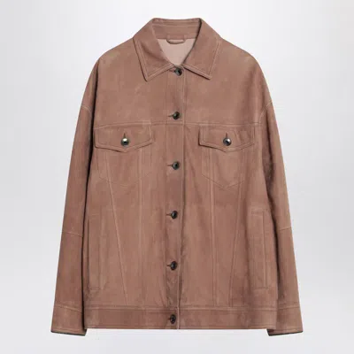 BRUNELLO CUCINELLI BRUNELLO CUCINELLI BROWN OVERSHIRT JACKET