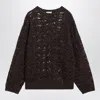 Brunello Cucinelli Sequin Embellished Linen-blend Sweater