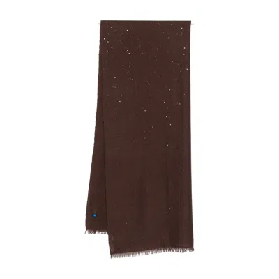 BRUNELLO CUCINELLI BROWN SCARVES & GLOVES