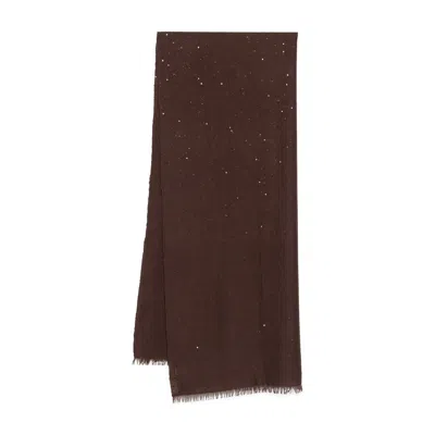 BRUNELLO CUCINELLI BRUNELLO CUCINELLI BROWN SCARVES WOMEN