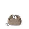 Brunello Cucinelli Women Suede Hobo Brioche Handbag