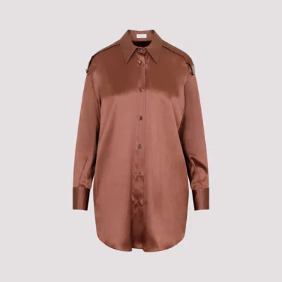 Brunello Cucinelli Monili Chain Detail Shirt In Brown