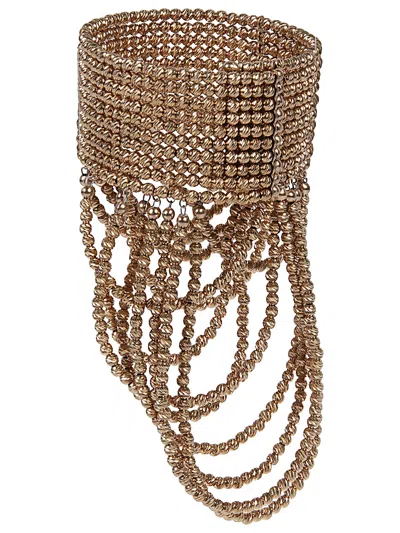 Brunello Cucinelli Brown Silver Women's Bracelet In Gold