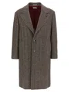 Brunello Cucinelli Cashmere And Silk Single Breasted Coat In Brown