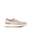 Brunello Cucinelli Mesh-panel Lace-up Sneakers