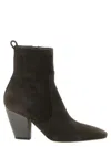 Brunello Cucinelli Brown Solid Pointed Toe Boots In Brown