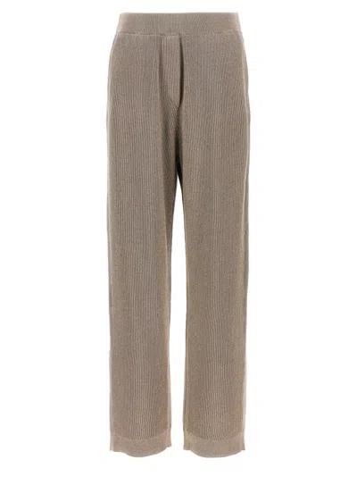 BRUNELLO CUCINELLI BROWN SPARKLING PANTS