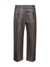 Brunello Cucinelli Women Brown Sparkling Twill Chino Pleated Trousers In Multi