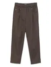 Brunello Cucinelli Brown Stretch Cotton Trousers
