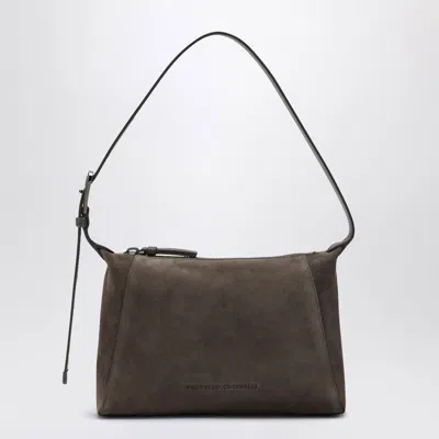 Brunello Cucinelli Bc Duo Suede Shoulder Bag In Brown