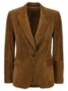 Brunello Cucinelli Suede Single-breasted Blazer