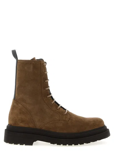 Brunello Cucinelli Brown Suede Boots