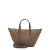Brunello Cucinelli Suede Hexagonal Panelled Shoulder Bag