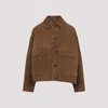 Brunello Cucinelli Brown Jacket With Classic Collar In Suede Woman In Brown