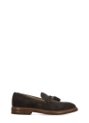 Brunello Cucinelli Tassel-detail Suede Loafers In Black