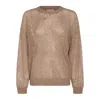 Brunello Cucinelli Mohair-blend Mesh Sweater In Brown