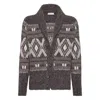 Brunello Cucinelli Wool V-necked Cardigan In Brown