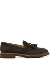 Brunello Cucinelli Tassel-detail Suede Loafers In Brown