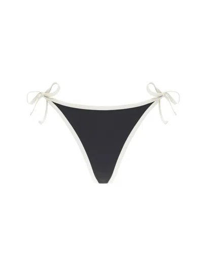 Brunello Cucinelli Brown Techno Jersey Bikini Slip In Black