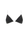 Brunello Cucinelli Brown Techno Jersey Bikini Top In Black