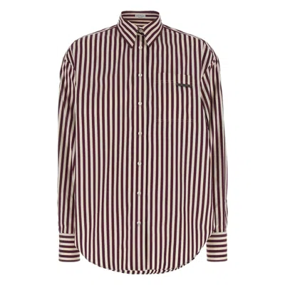 BRUNELLO CUCINELLI BRUNELLO CUCINELLI BROWN TOPS - SHIRTS WOMEN