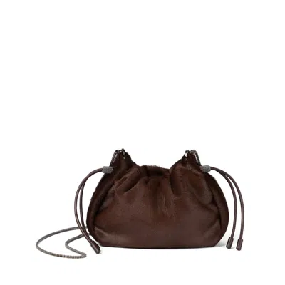 BRUNELLO CUCINELLI BRUNELLO CUCINELLI BROWN TOTE BAGS WOMEN