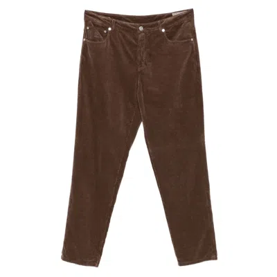 BRUNELLO CUCINELLI BRUNELLO CUCINELLI BROWN TROUSERS - REGULAR & STRAIGHT-LEG TROUSERS MEN