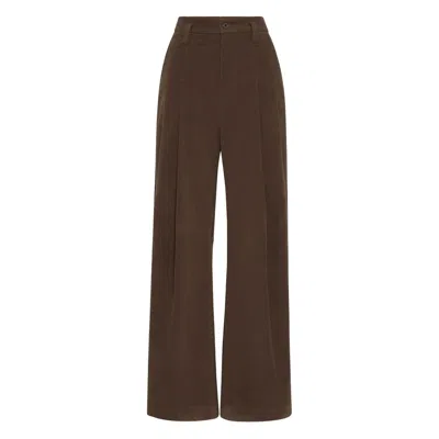 BRUNELLO CUCINELLI BRUNELLO CUCINELLI BROWN TROUSERS - STRAIGHT TROUSERS WOMEN